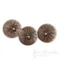 ANANSI Spider on a Web Antique Brass Buttons, Made in France
