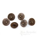 ANANSI Spider on a Web Antique Brass Buttons, Made in France