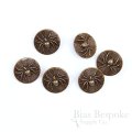 ANANSI Spider on a Web Antique Brass Buttons, Made in France