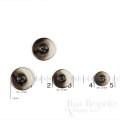 DANE Polished Horn-Effect Dark Brown Coat Buttons, Made in Italy