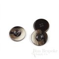 DANE Polished Horn-Effect Dark Brown Coat Buttons, Made in Italy