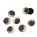 DANE Polished Horn-Effect Dark Brown Coat Buttons, Made in Italy