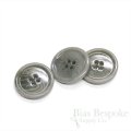 SFORI Classic Medium Gray Lacquered Corozo Suit and Overcoat Buttons, Made in Italy