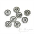 SFORI Classic Medium Gray Lacquered Corozo Suit and Overcoat Buttons, Made in Italy