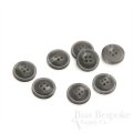 SIANO Matte Dark Gray Convex Buttons for Suits and Coats, Made in Italy