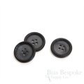 ROSS Double-Matte Blue Black Buttons for Suits and Coats, Made in Italy