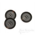 ROSS Double-Matte Brown Black Buttons for Suits and Coats, Made in Italy