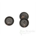 ROSS Double-Matte Brown Black Buttons for Suits and Coats, Made in Italy