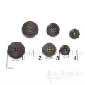 Blackened Buffalo Horn Coat of Arms 4-Hole Buttons for Suits and Coats