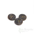 Blackened Buffalo Horn Coat of Arms 4-Hole Buttons for Suits and Coats