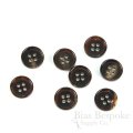 ELLIS Dark Reddish Brown Genuine Horn Suit Buttons, Made in Germany