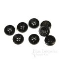 ZARKA Black Real Buffalo Horn Buttons, Made in Germany
