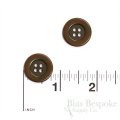 Modern, Sleek Brown Corozo Suit Buttons, Made in Germany