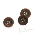 Modern, Sleek Brown Corozo Suit Buttons, Made in Germany