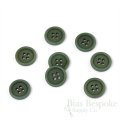 LUCA Classic Matte Fir Green Corozo Suit Buttons, Made in Italy