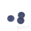 LUCA Classic Matte Faded Denim Blue Corozo Suit Buttons, Made in Italy