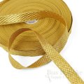 ZELENKA Checkered Metallic Gold Braid Trim, in Three Widths