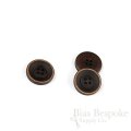 BRONKO Matte Dark Brown Buttons for Suits & Overcoats, Made in Italy
