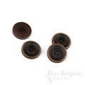 BRONKO Matte Dark Brown Buttons for Suits & Overcoats, Made in Italy