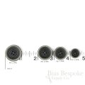 BRONKO Matte Dark Gray Buttons for Suits & Overcoats, Made in Italy