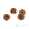 BRONKO Cinnamon Brown Matte Buttons for Suits & Overcoats, Made in Italy