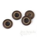 BLAKE Matte Dark Brown Vintage-Look Suit and Coat Buttons, Made in Italy