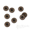 BLAKE Matte Dark Brown Vintage-Look Suit and Coat Buttons, Made in Italy