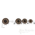 BLAKE Matte Dark Brown Vintage-Look Suit and Coat Buttons, Made in Italy