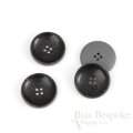 MATSON Black & Gray Concave Horn-Effect Buttons, Made in Italy