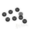 MATSON Black & Gray Concave Horn-Effect Buttons, Made in Italy