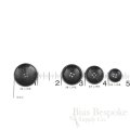 MATSON Black & Gray Concave Horn-Effect Buttons, Made in Italy