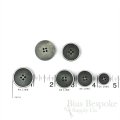 OLIN Matte Dark Gray Buttons with Narrow & Light Ridges, Made in Italy