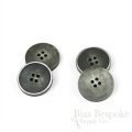 OLIN Matte Dark Gray Buttons with Narrow & Light Ridges, Made in Italy