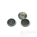 OLIN Matte Dark Gray Buttons with Narrow & Light Ridges, Made in Italy