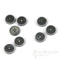 OLIN Matte Dark Gray Buttons with Narrow & Light Ridges, Made in Italy