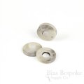 FIRO Chunky & Modern Gray/Cream Horn-Effect Sew-on Snaps, Made in Italy