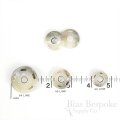 FIRO Chunky & Modern Gray/Cream Horn-Effect Sew-on Snaps, Made in Italy