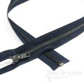 24" Length #5 Open End Zippers with Gunmetal Teeth, Bias Bespoke Brand