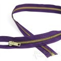 20" Length #5 Open End Zippers with Gold Metal Teeth, Bias Bespoke Brand