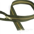 20" Length #5 Open End Zippers with Gold Metal Teeth, Bias Bespoke Brand