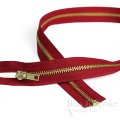 20" Length #5 Open End Zippers with Gold Metal Teeth, Bias Bespoke Brand