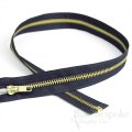 20" Length #5 Open End Zippers with Gold Metal Teeth, Bias Bespoke Brand