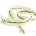 20" Length #5 Open End Zippers with Gold Metal Teeth, Bias Bespoke Brand
