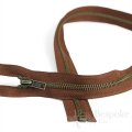 18" Length #5 Open End Zippers with Antique Brass Teeth, Bias Bespoke Brand