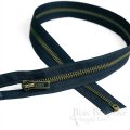 18" Length #5 Open End Zippers with Antique Brass Teeth, Bias Bespoke Brand