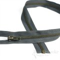 28" Length #5 Open End Zippers with Antique Brass Teeth, Bias Bespoke Brand