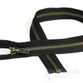 18" Length #5 Open End Zippers with Antique Brass Teeth, Bias Bespoke Brand