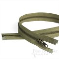 28" Length #5 Open End Zippers with Antique Brass Teeth, Bias Bespoke Brand