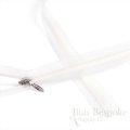 16" Transparent Invisible Zippers with Silver Pullers, Size #3, Bias Bespoke Brand