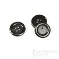 BIRKIN Black Genuine Horn Suit Buttons, Made in Germany